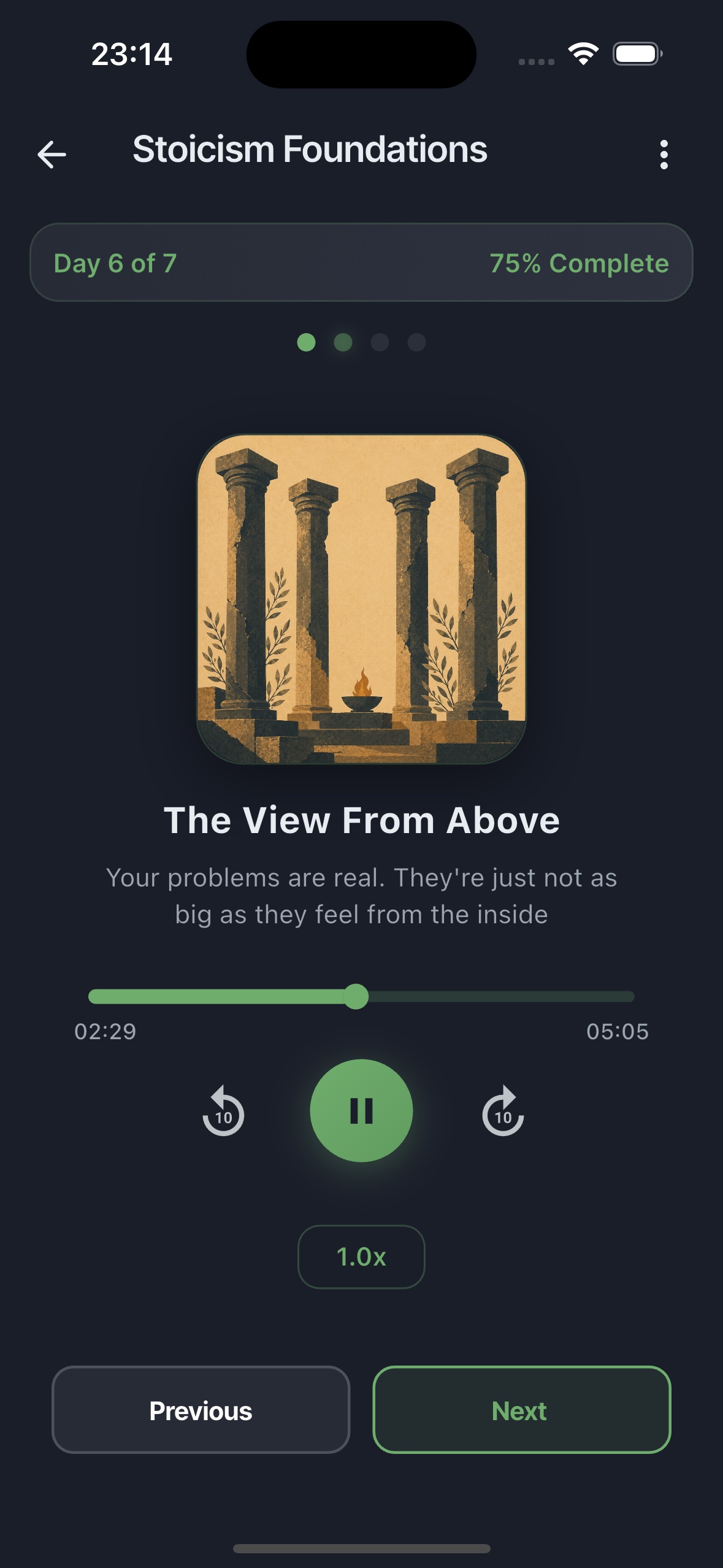 Stoicademy audio lesson player