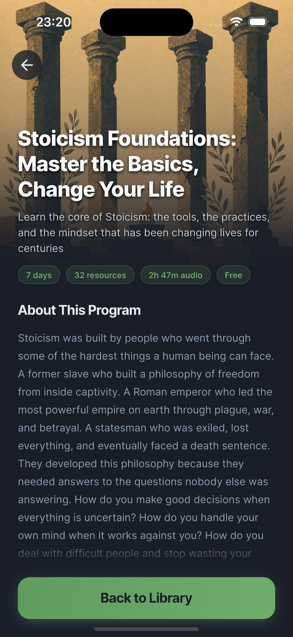Stoicism Foundations program